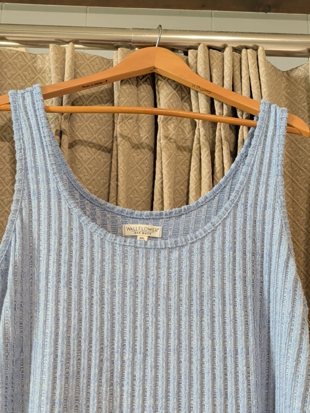 NWT Women's Size XXL Wallerflower Periwinkle Ribbed Knit Tank Top